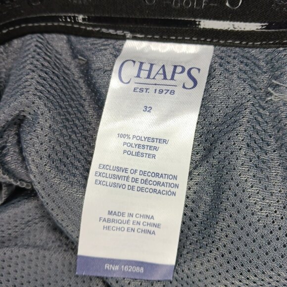 Chaps Mens 32 Golf Shorts Gray Slim Fit Comfort Stretch Zip Pocket - Picture 3 of 9